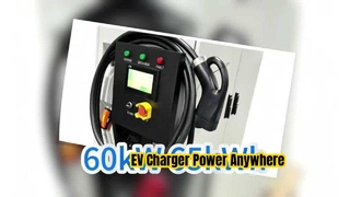 Maksymalna moc 60kW Moc znamionowa 65kWH Pojemność IP55 Ochrona Mobilna ładowarka EV Przenośna stacja ładowania