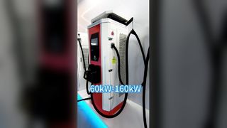 Szybka ładowarka EV z podwójnym pistoletem na prąd stały o mocy 60–160 kW i wodoodpornością IP54 do użytku komercyjnego