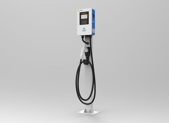 Biały i niebieski ładowarka elektryczna o mocy 7 kW dla biurowych hoteli