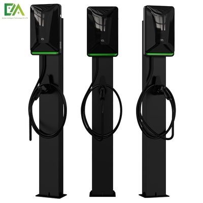 Dobra cena. 220V 380V 7kW 11KW 22KW Czarna kolumna typu ładowarka AC dla pojazdów elektrycznych dla gospodarstw domowych w Internecie