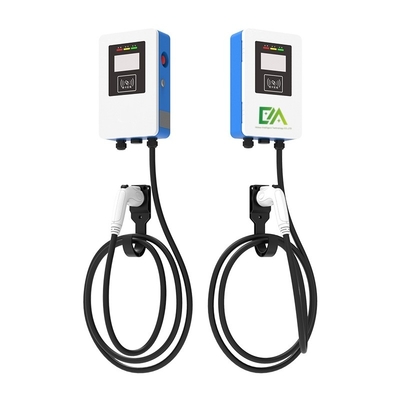 Dobra cena. 7KW 11KW 22KW 32A Błękitno-biały elektryczny samochód elektryczny z pojedynczym pistoletem ładowarka AC do użytku domowego w Internecie