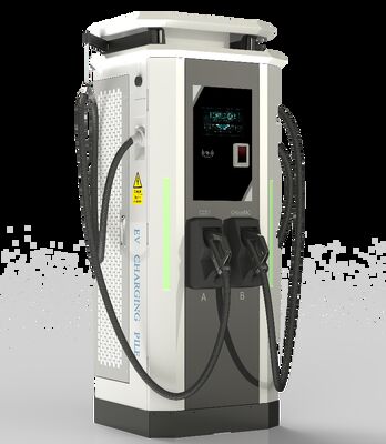 80kW DC Fast Charger for New Energy Vehicles Provides efficient and rapid charging for electric vehicles, featuring dual swing-arm connectors and a 10-inch high-brightness color screen