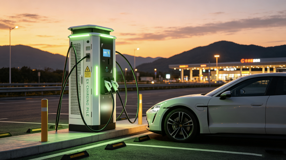 Dobra cena. Stacja szybkiego ładowania DC EV dla flot komercyjnych na autostradach, seria White Dew, 240kW, IP54, chłodzenie powietrzem, ekran dotykowy 10 cali, obsługa OCPP1.6J, 4G, Ethernet, WIFI, aplikacja W Internecie