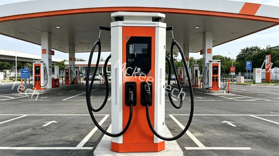 Infrastruktura ładowania dla komercyjnych flot pojazdów ciężarowych seria White Dew ładowarka DC do pojazdów elektrycznych 240 kW chłodzona powietrzem OCPP1.6J 10-calowy ekran dotykowy stacja szybkiego ładowania IP54