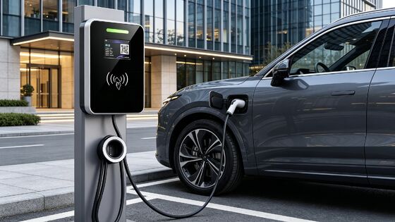Dobra cena. Ładowarka EV typu kolumnowego, montowana na ścianie, kwadratowa, szklana, o stopniu ochrony IP54 i klasie palności UL94 V0, typ 1, 11 kW, 16 A, 380 V, z wyświetlaczem LCD 5,64 cala, stacja ładowania AC W Internecie