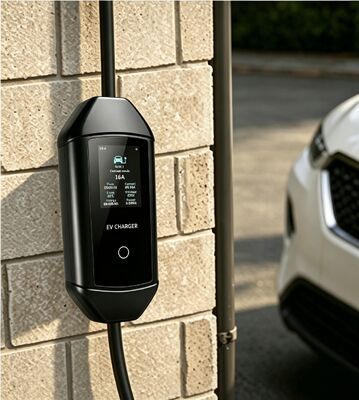 Dobra cena. McKee Q2 Przenośny ładowarka typu 1 AC EV 1,92kW 6A Do 16A 3,67 cali LCD IP54 UL94 V0 85V Do 265V Do ładowania domowego na zewnątrz W Internecie