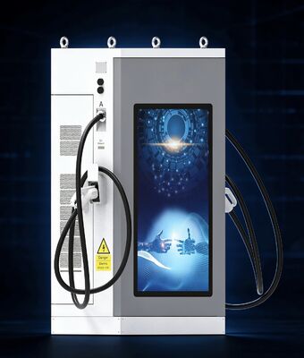 CLF DC 60 Commercial Fast Charging Station 60kW DC EV Charger Air Cooling IP54 OCPP1.6J 55 Inch LCD Advertising Screen Multi Connector Design
