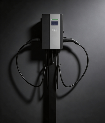 Dobra cena. Kompaktowa ładowarka ścienna CLF AC 11D EV Typ 2 11KW Podwójny pistolet AC Urządzenie ładujące IP54 OCPP1.6J 4,3-calowy ekran dotykowy o wysokiej jasności W Internecie