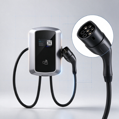 Dobra cena. 11KW Typ 2 Ładowarka elektryczna elektryczna Smart Wallbox Dom Komercyjna stacja ładowania 5.64-calowy LCD W Internecie