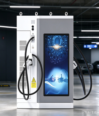 Dobra cena. 60kW DC EV ładowarka 55-calowy ekran reklamowy LCD podwójny wyświetlacz CCS1 CCS2 CHAdeMO GB/T dla Fleet Depot W Internecie