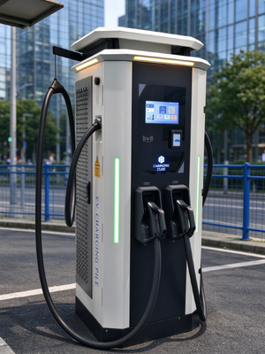Szybka ładowarka DC do pojazdów elektrycznych 80 kW 200-1000 V CCS1 CCS2 CHAdeMO GB/T IP54 OCPP 1.6J Stojak ładowania RFID