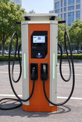 Dobra cena. 240kW Podwójny pistolet prądu stałego szybkie ładowarki CCS1 CCS2 CHAdeMO GB/T OCPP 1.6J 200-1000V IP54 W Internecie