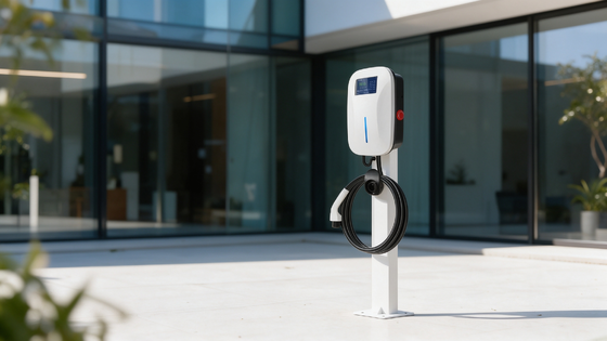 Dobra cena. Ładowarka samochodowa typu 2 AC EV Wallbox 7kW 32A z pojedynczym pistoletem, Bluetooth, aplikacją, RCD, IP54, stacja ładowania domowego W Internecie