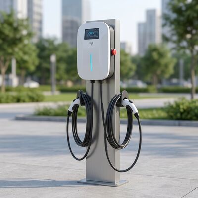 Dobra cena. Ładowarka EV AC z podwójnym pistoletem 44kW, wolnostojąca, 2x32A, VIN RFID QR Start, dla flot, obszar obsługi autostrad, IP65 W Internecie